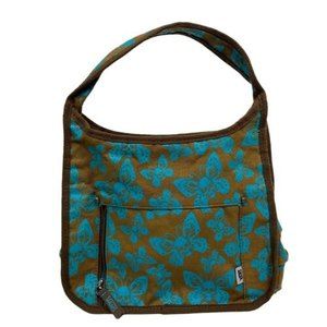 Vans Skull & Butterflies Brown / Turquoise Purse Y2K 90’s NWOT Cotton Tote Bag